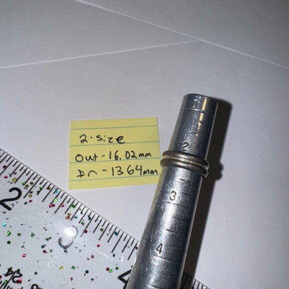 Sterling Silver Thick Double Band Ring, Size 2 - Picture 5 of 13